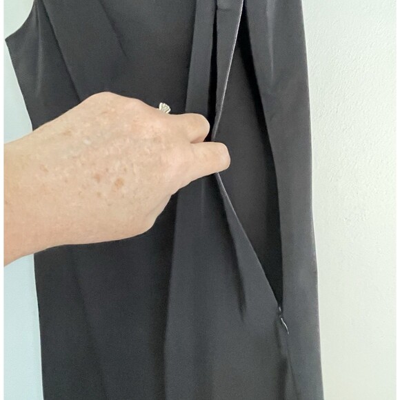 NEW Banana Republic Black Pleated Shoulder Dress Size 10 Party MSRP $120.00 - Picture 8 of 14